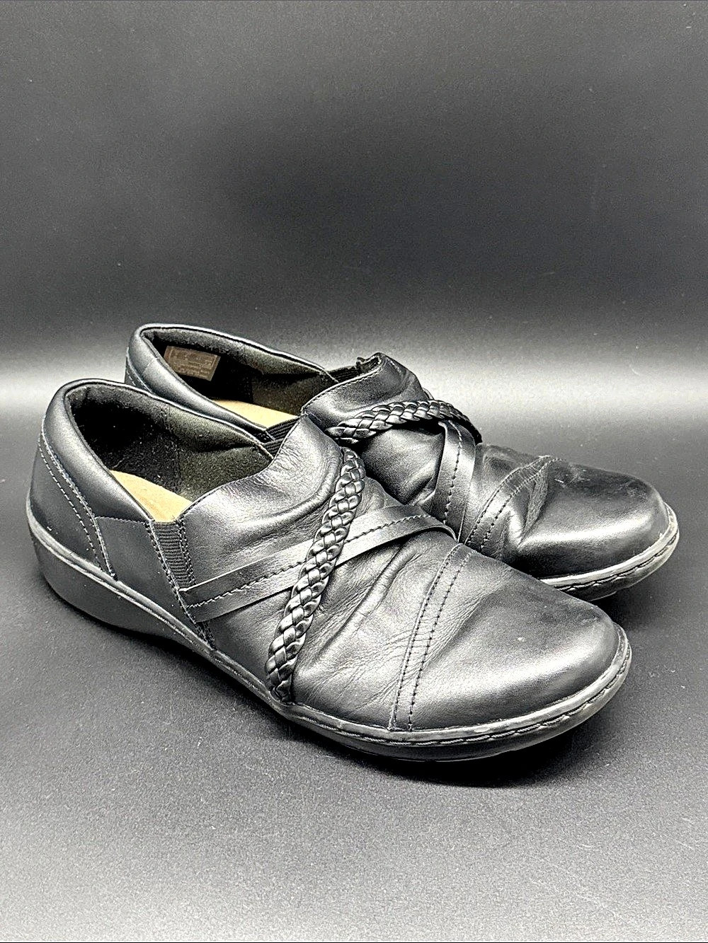 Clarks Leather Slip-On Shoes Sz 9.5
